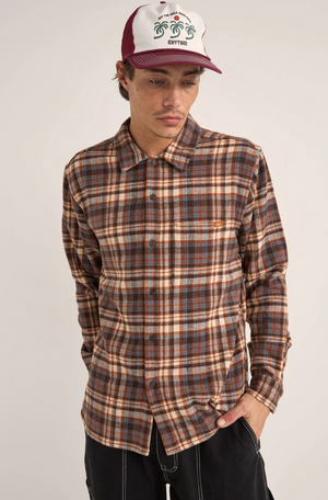 Albert Check LS Shirt Almond