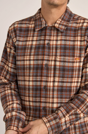 Albert Check LS Shirt Almond