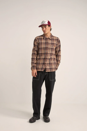 Albert Check LS Shirt Almond